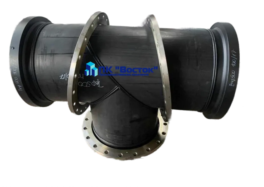 Тройник фланцевый ПЭ 800 мм SDR17 Ру10