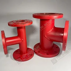 Тройник стальной фланцевый ТФ Ду 100х65 Ру10